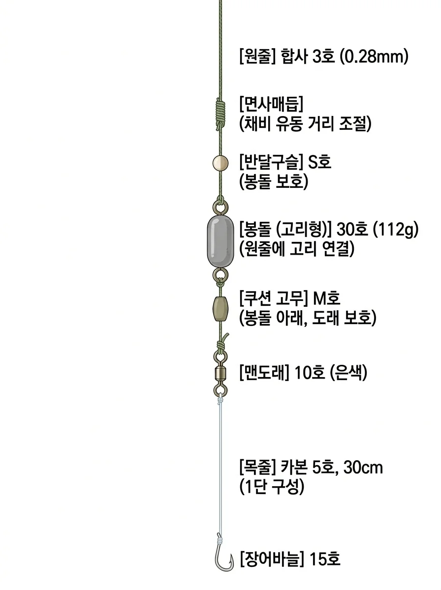 장어 채비 채비 이미지